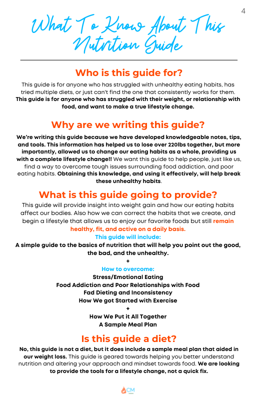 "...Be Better" Nutrition Guide